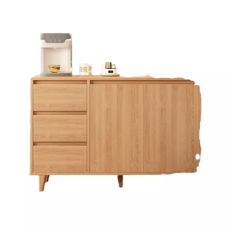 Log color living room storage cabinet