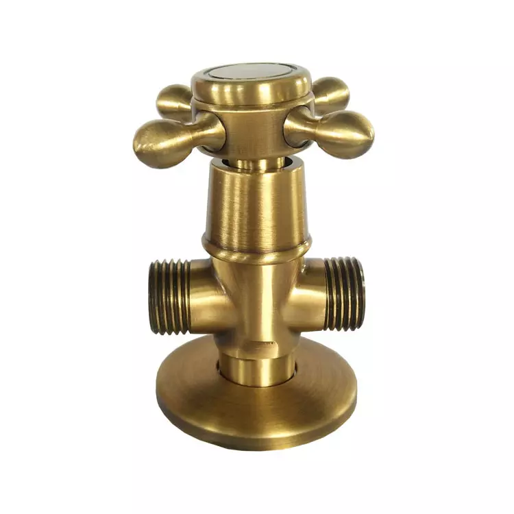 Copper antique carved triangle valve