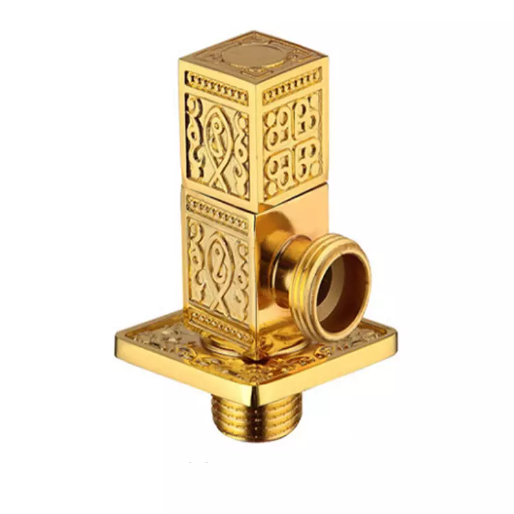 Copper antique carved triangle valve