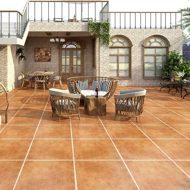 Outdoor anti-slip and anti-freeze floor tiles