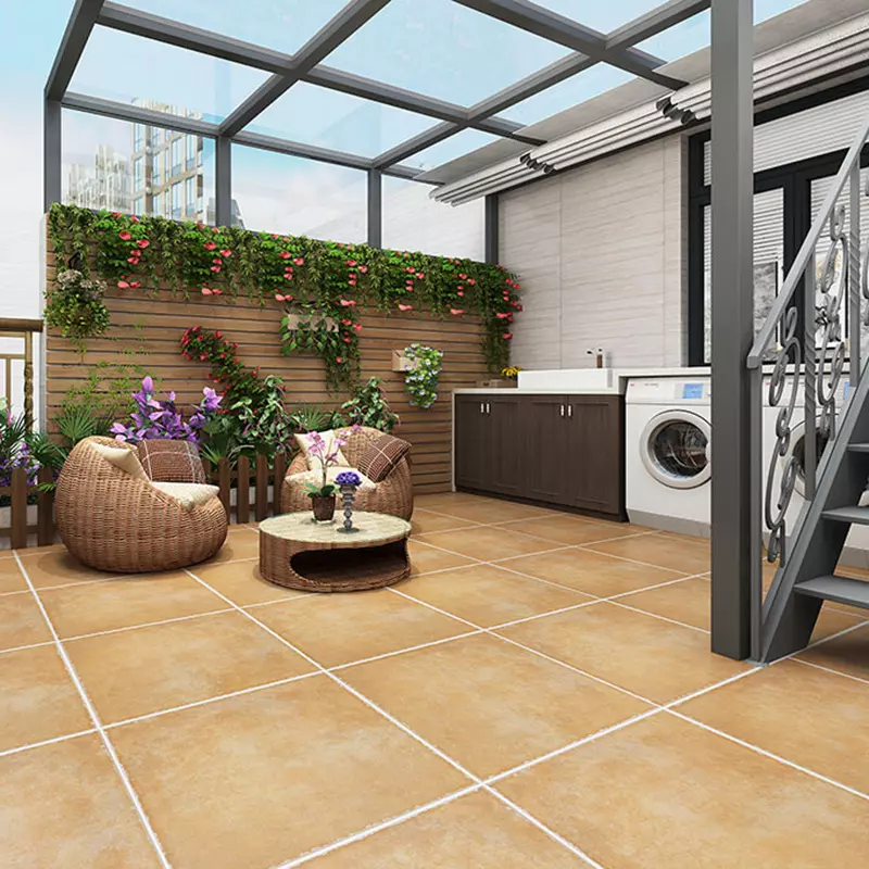 Outdoor anti-slip and anti-freeze floor tiles